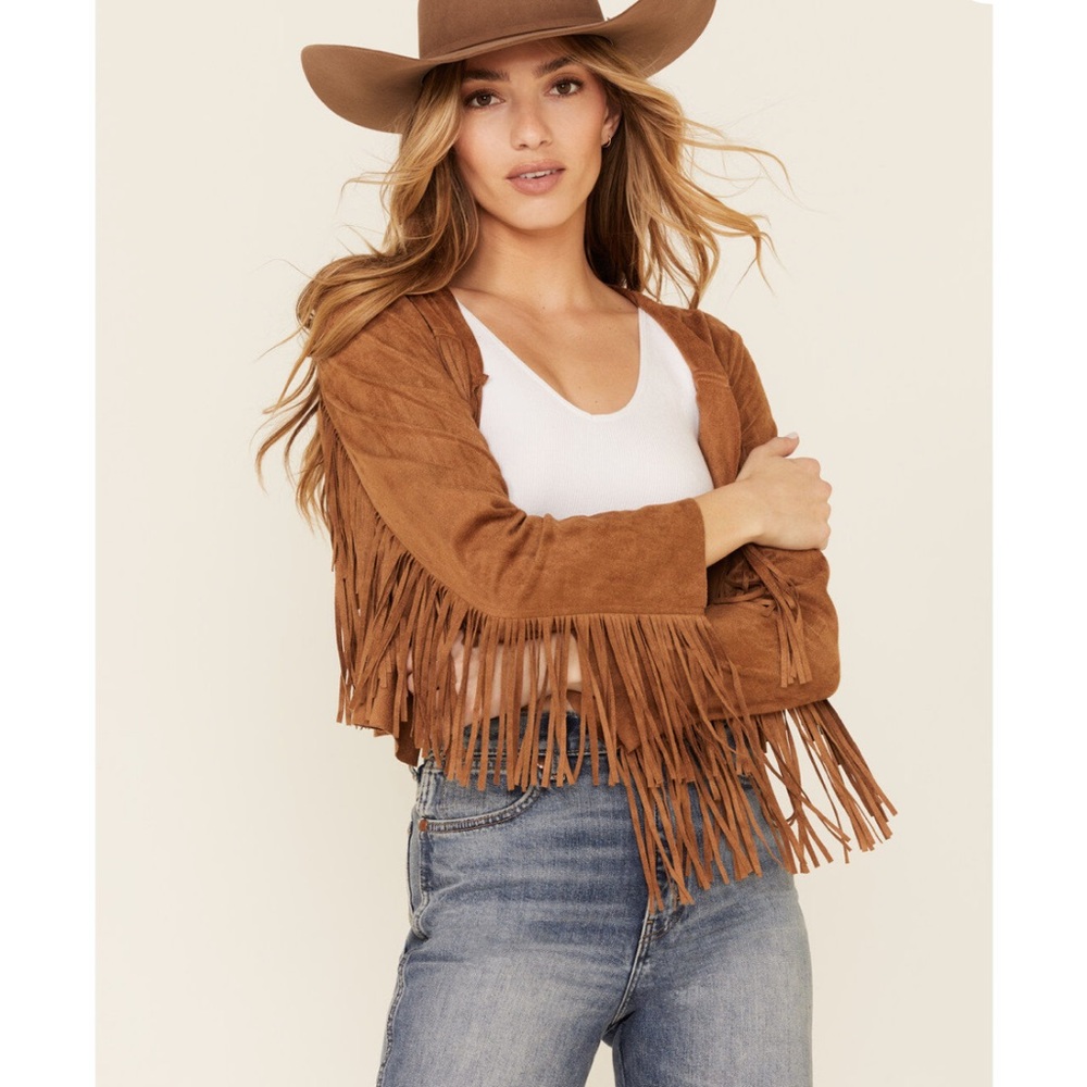 Brown Fringe Women's Jacket